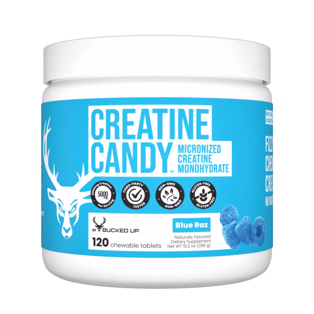 BUCKED UP CREATINE CANDY- BLUE RAZ